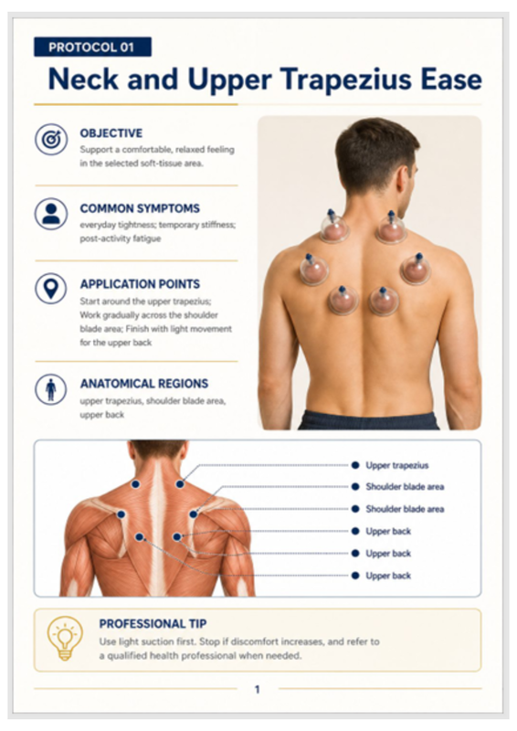 Inside page 1 of the cupping therapy protocols manual