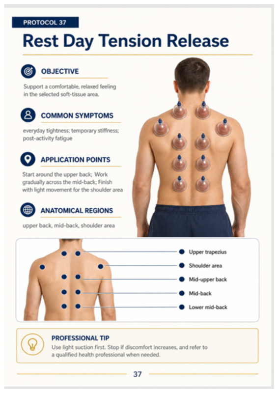 Inside page 5 of the cupping therapy protocols manual