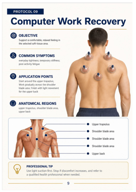 Inside page 3 of the cupping therapy protocols manual